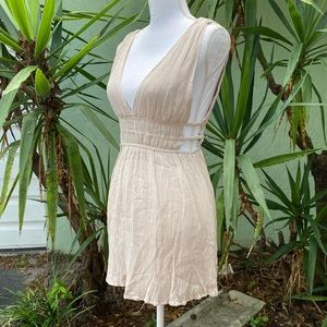 Cover Up Tan Mini Dress